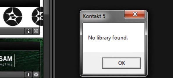 kontakt 5 add library file not found